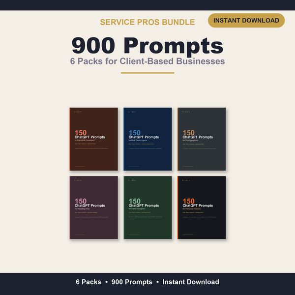 Service Pros ChatGPT Prompts Bundle with 900 prompts