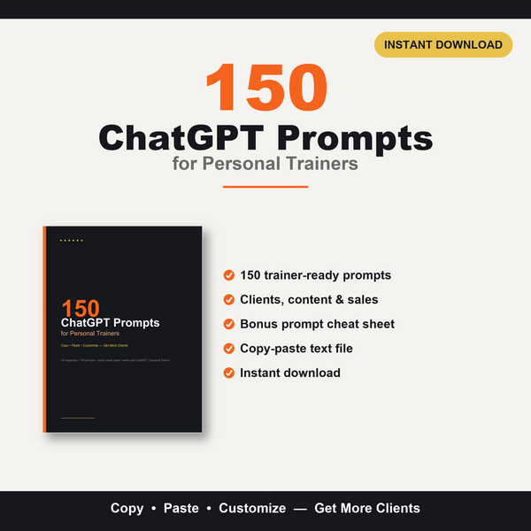 150 ChatGPT prompts for personal trainers and fitness coaches