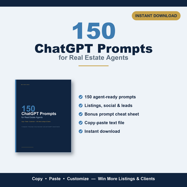 150 ChatGPT prompts for real estate agents