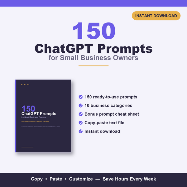 150 ChatGPT prompts for small business owners